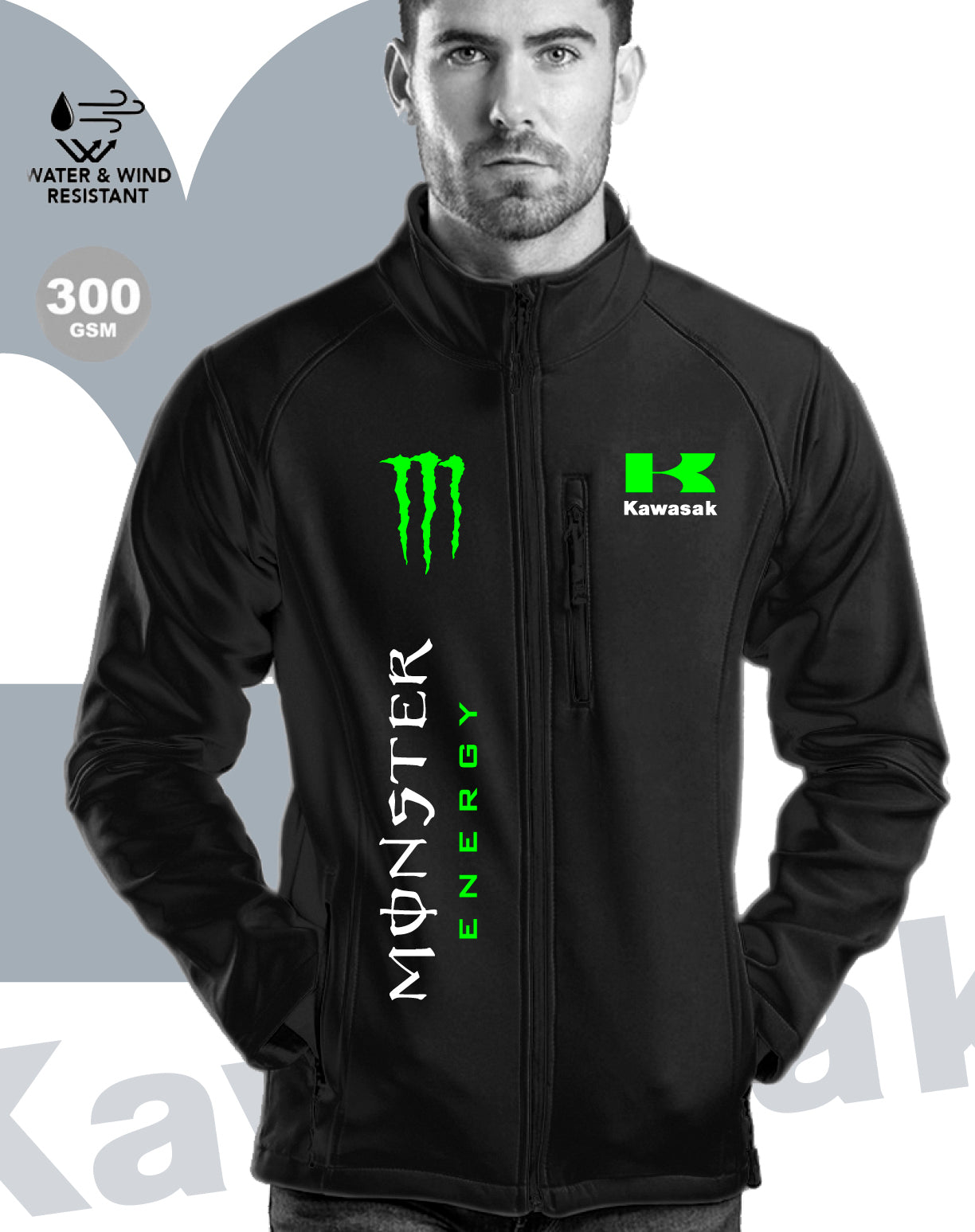 Casaco softshell Monster/Kawasaki