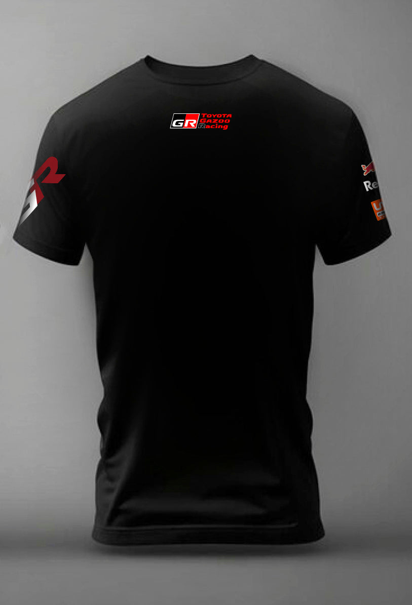 T-shirt de cor preta, manga curta GR